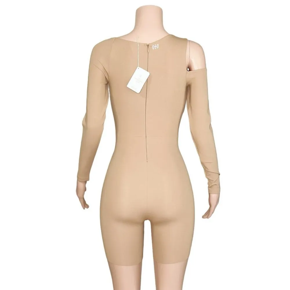 WOLFORD Warm Up Jumpsuit, Almond, 4 (US) Brown - Image 6