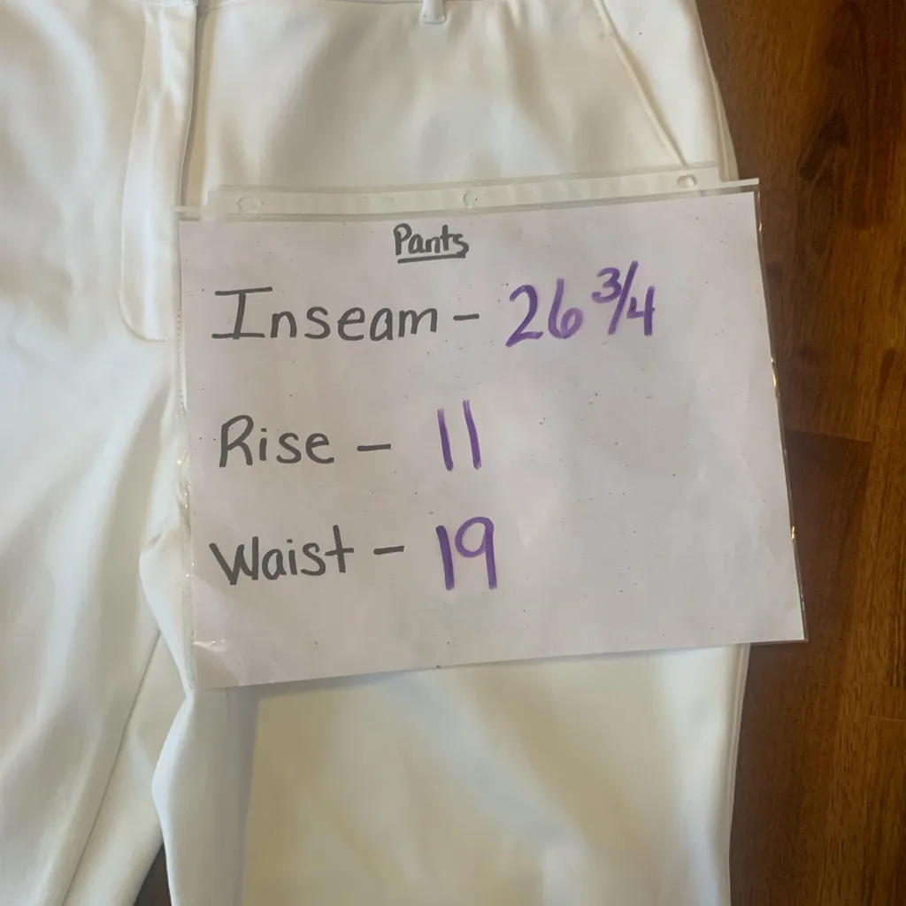 WHBM The Girlfriend White Pants 16 long - Image 5