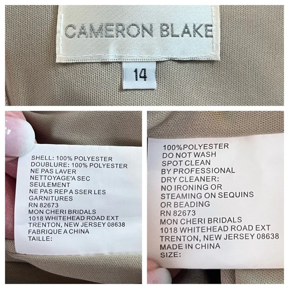 Cameron Blake Evening Gown Dress Sequins A - Image 12