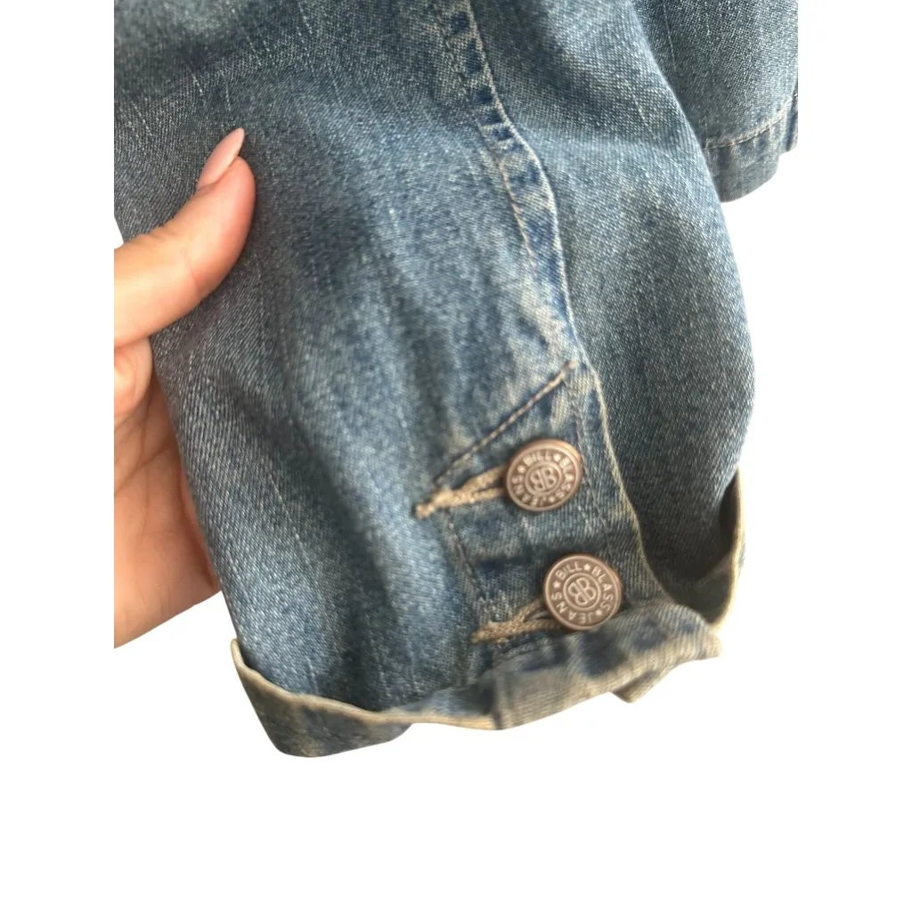 BILL BLASS Petite Denim Blazer Jacket Size Petite Large - Image 2