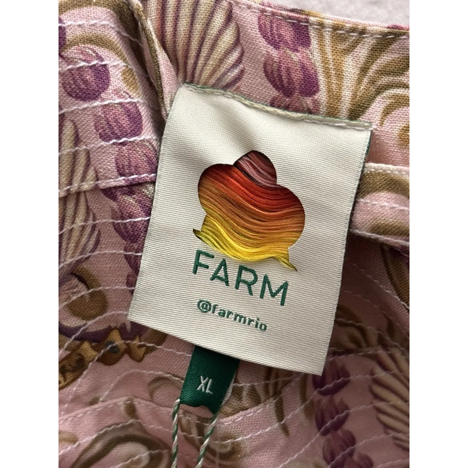 Farm Rio Women’s Maritime Magic Linen Blend Maxi Sleeveless Dress XL New - Image 4