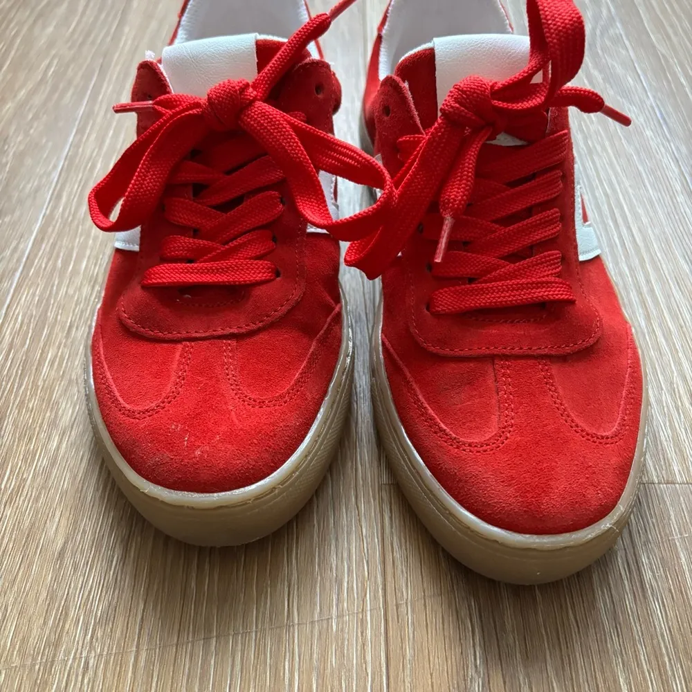 Cruza Red Made in Portugal Red & White Low Top Sneakers Size 37 - Image 3