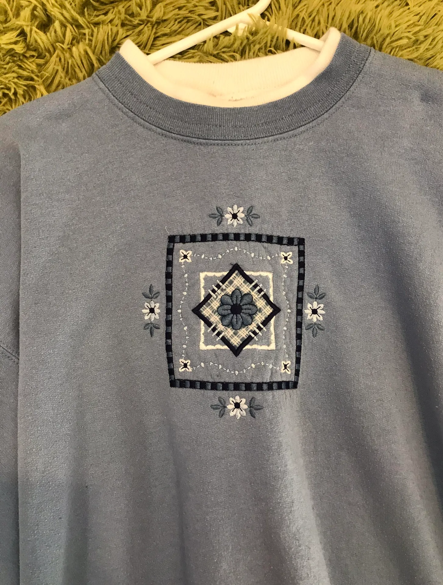 Vintage Embroidered Crewneck Blue Size L - Image 5