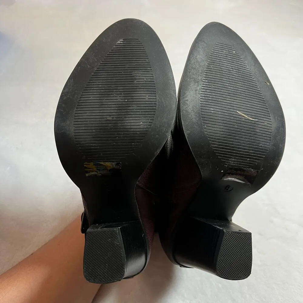 Wild Diva Dominic Buckle Heel Booties Size 8 Western Trendy Colorful Bohemian - Image 8