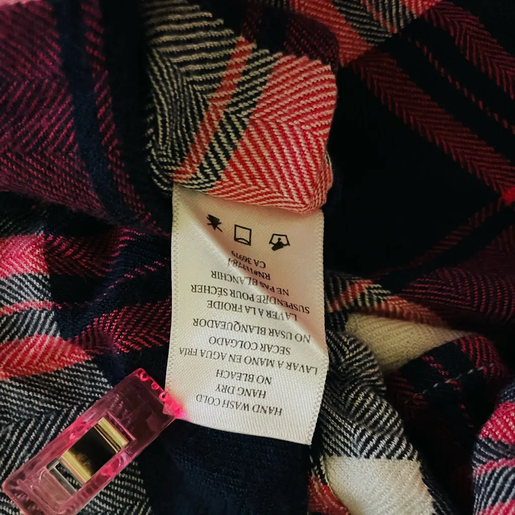 Rails Hunter Plaid Button Down Shirt –White/Indigo/Blush Soft Buttery Rayon - Image 12