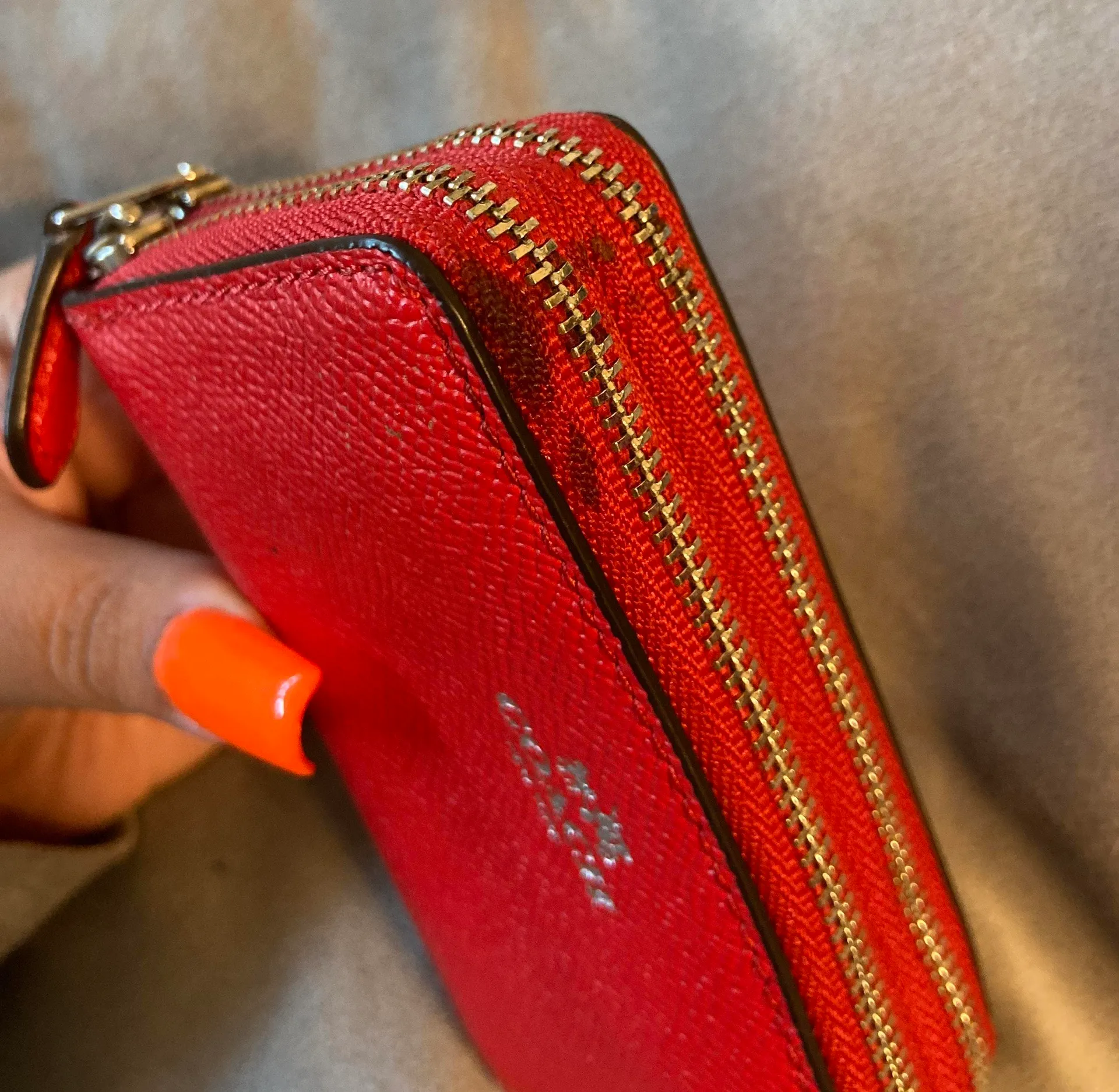 Coach Red Accordion Wallet - Image 3