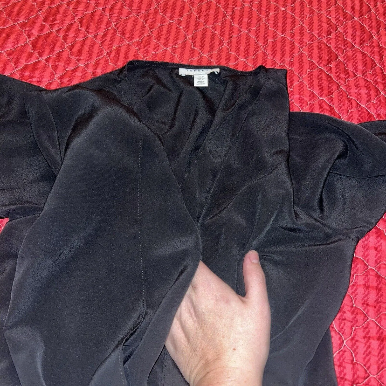 Topshop Women's Midi Dress UK 10 US 6 Black 100% Polyester A-Line - Image 8