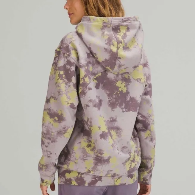 LULULEMON All Yours Hoodie Orbital Tie Dye Mauve Grey Multi Size 12 - Image 2