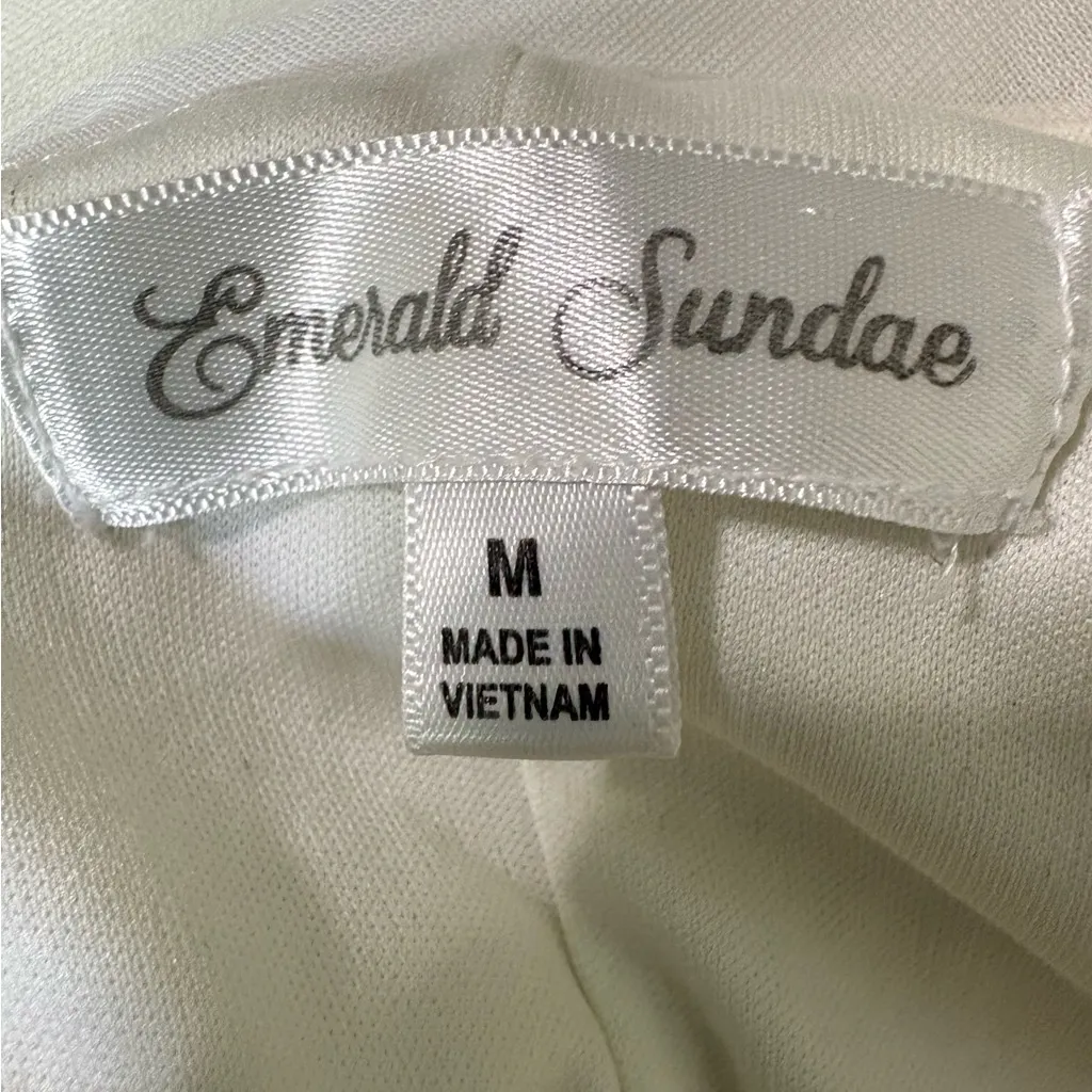 Emerald Sundae One-Shoulder White Dress - Image 16