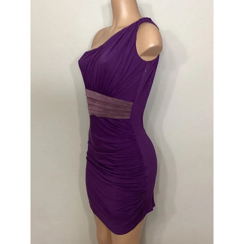 New. SKY purple Grecian style dress with leather. Normally $224 Size L - Image 7