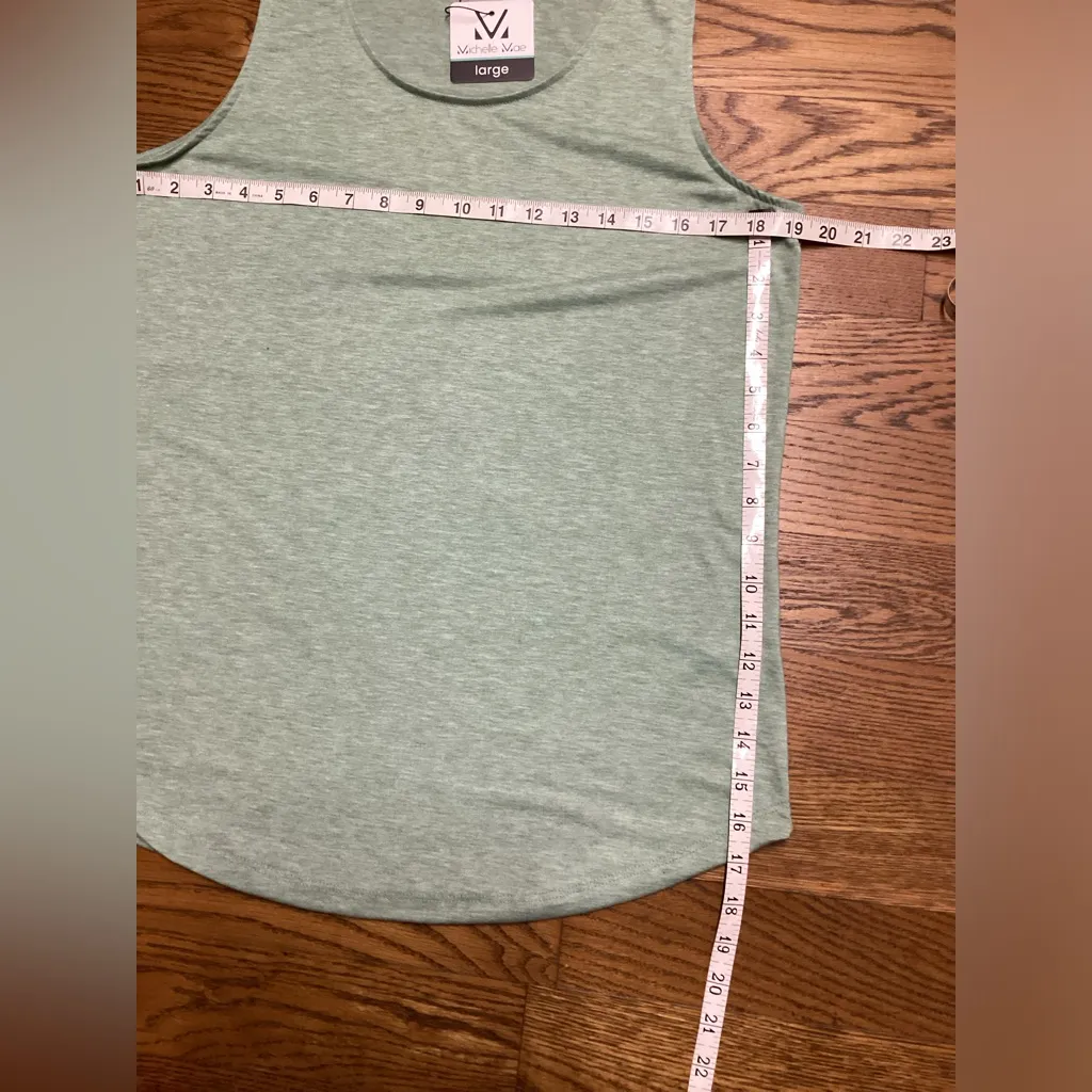 Michelle Mae Tiffany tank. Light sage green. Large Green - Image 5