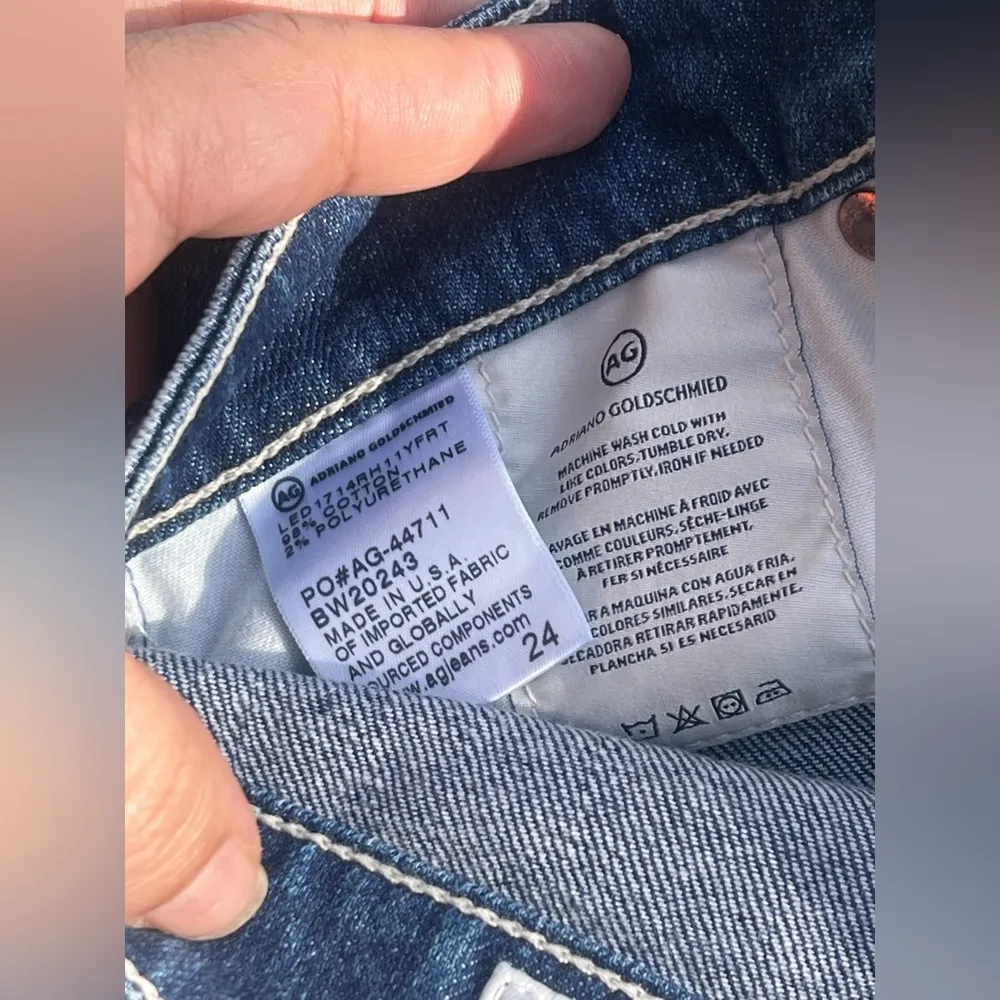 AG ADRIANO GOLDSCHMIED Hailey  Cutt Off EX Boyfriend Denim Shorts - Image 11