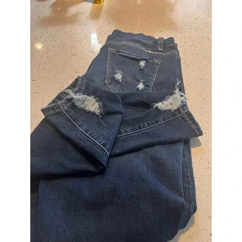 Kancan women’s jeans estillo skinny stretch button fly Blue Size 30 - Image 9