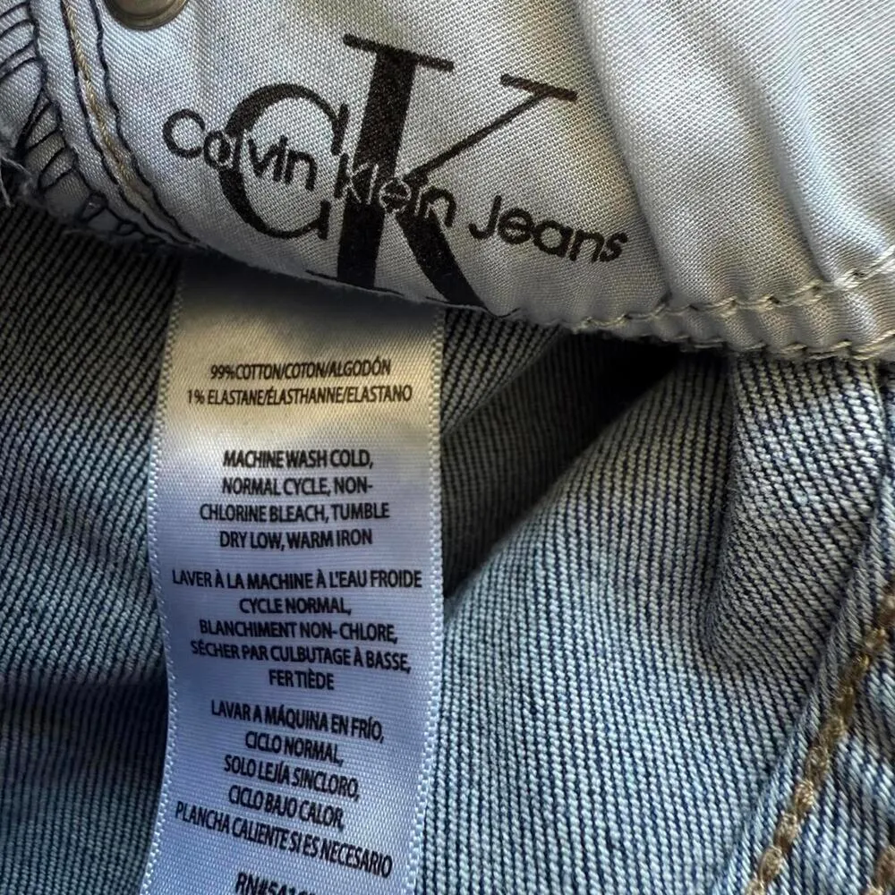 *Calvin Klein Women's Size 31 High Rise Straight Jeans Denim Casual Chic - Image 8