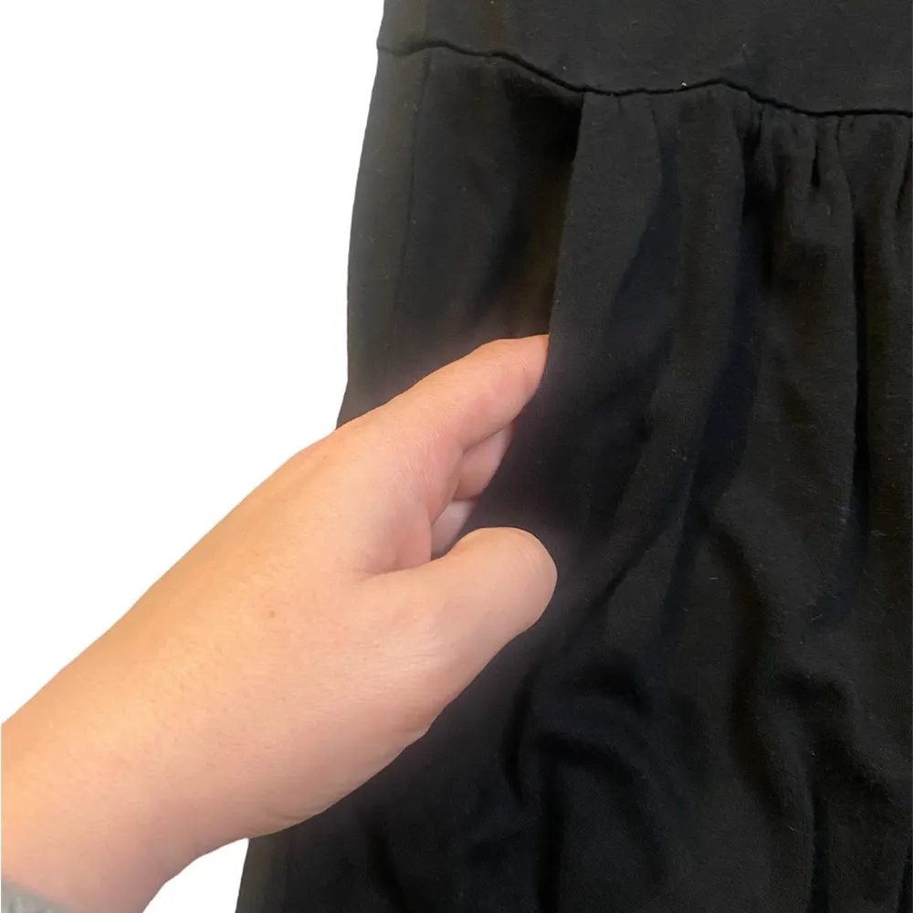 Cynthia Rowley Black Drop Waist Mini Dress with Pockets - Image 4