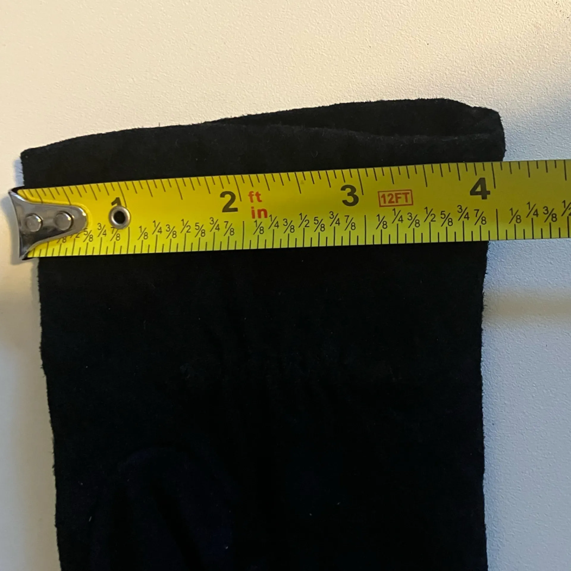 Fownes Womens Black Suede Leather Driving Gloves Acrylic Lined M Size M - Image 4