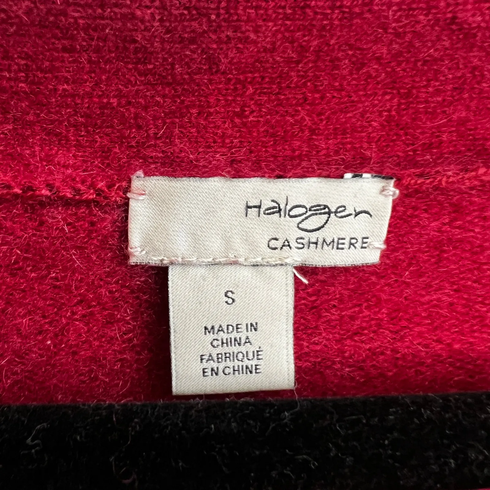 Halogen 100% Cashmere V Neck Sweater Burgundy Women's Small - Image 3