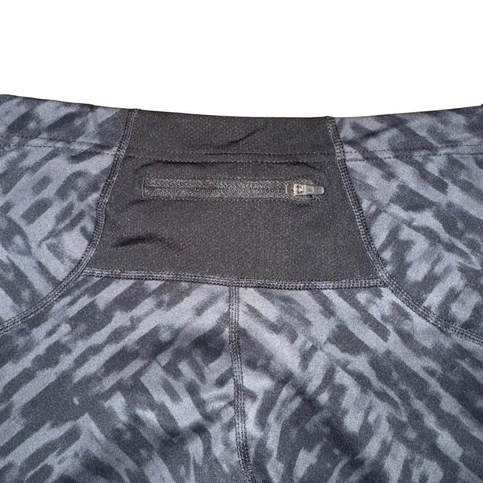 The North Face Women S Black Gray Abstract Print Running Leggings Pants Zipper - Image 6
