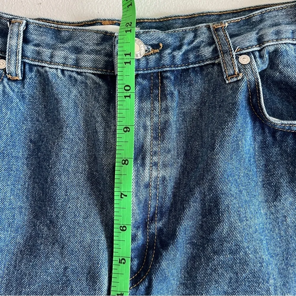 MNG by Mango Straight Fit Slit Ankle Hem High Rise Denim Jeans Size 6 - Image 9