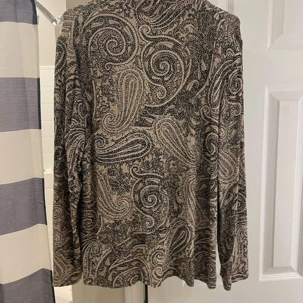 Alex Evenings Sparkly Paisley Evening Jacket XL - Image 2