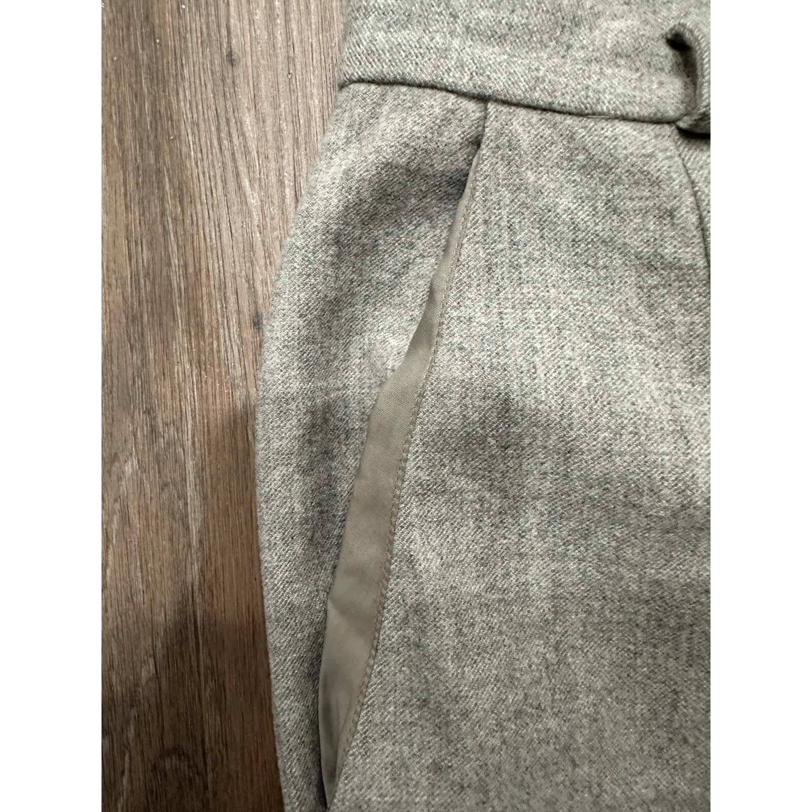 Neiman Marcus Pants Women's 6 Beige Straight Leg Made In The‎ USA - Image 5