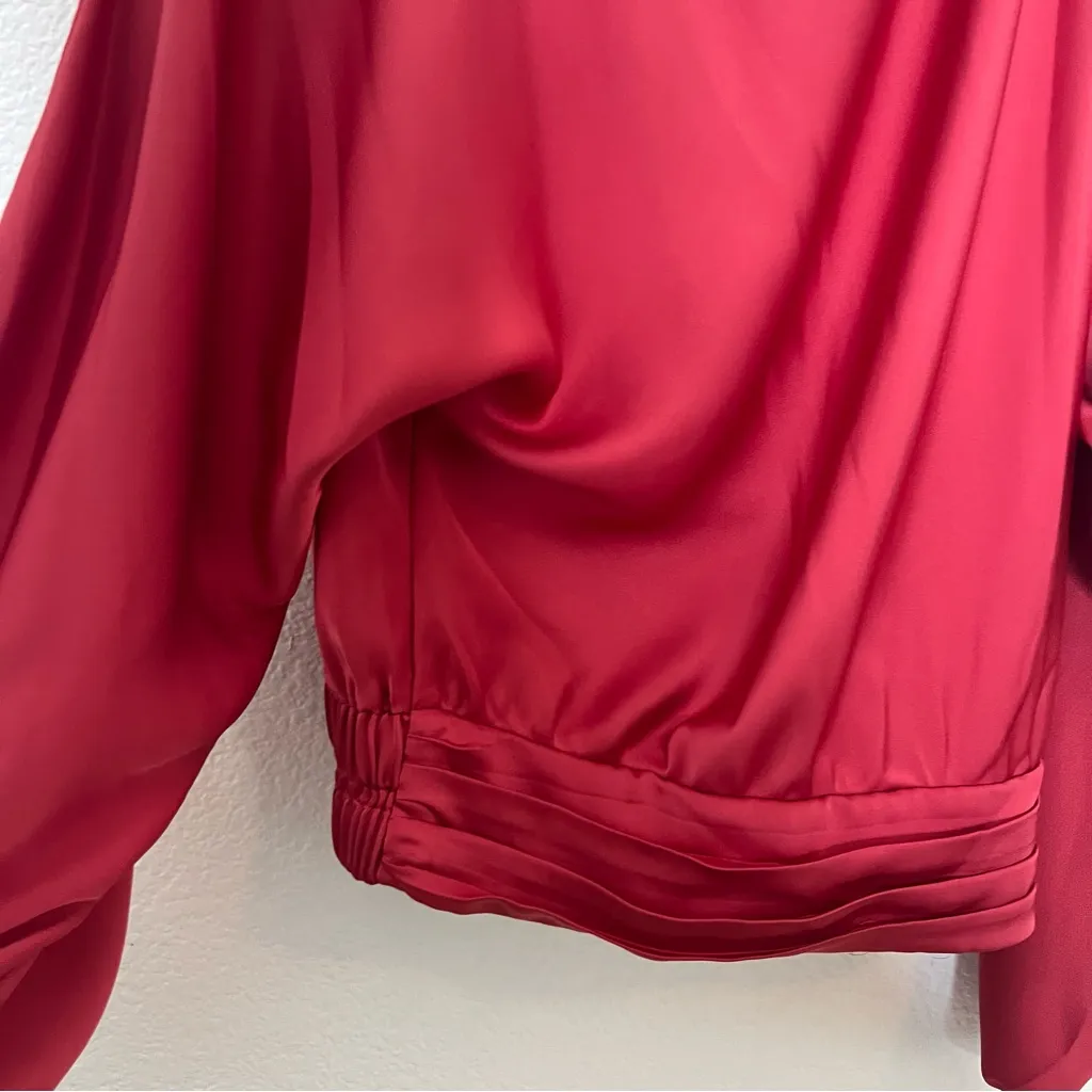 Ramy Brook Sonja Off The Shoulder Top In Ruby Red XS - Image 4