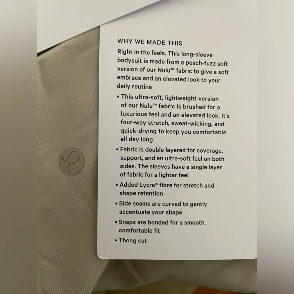 NWT Lululemon Wundermost Ultra Soft Nulu Square Neckline long Sleeve Bodysuit - Image 5