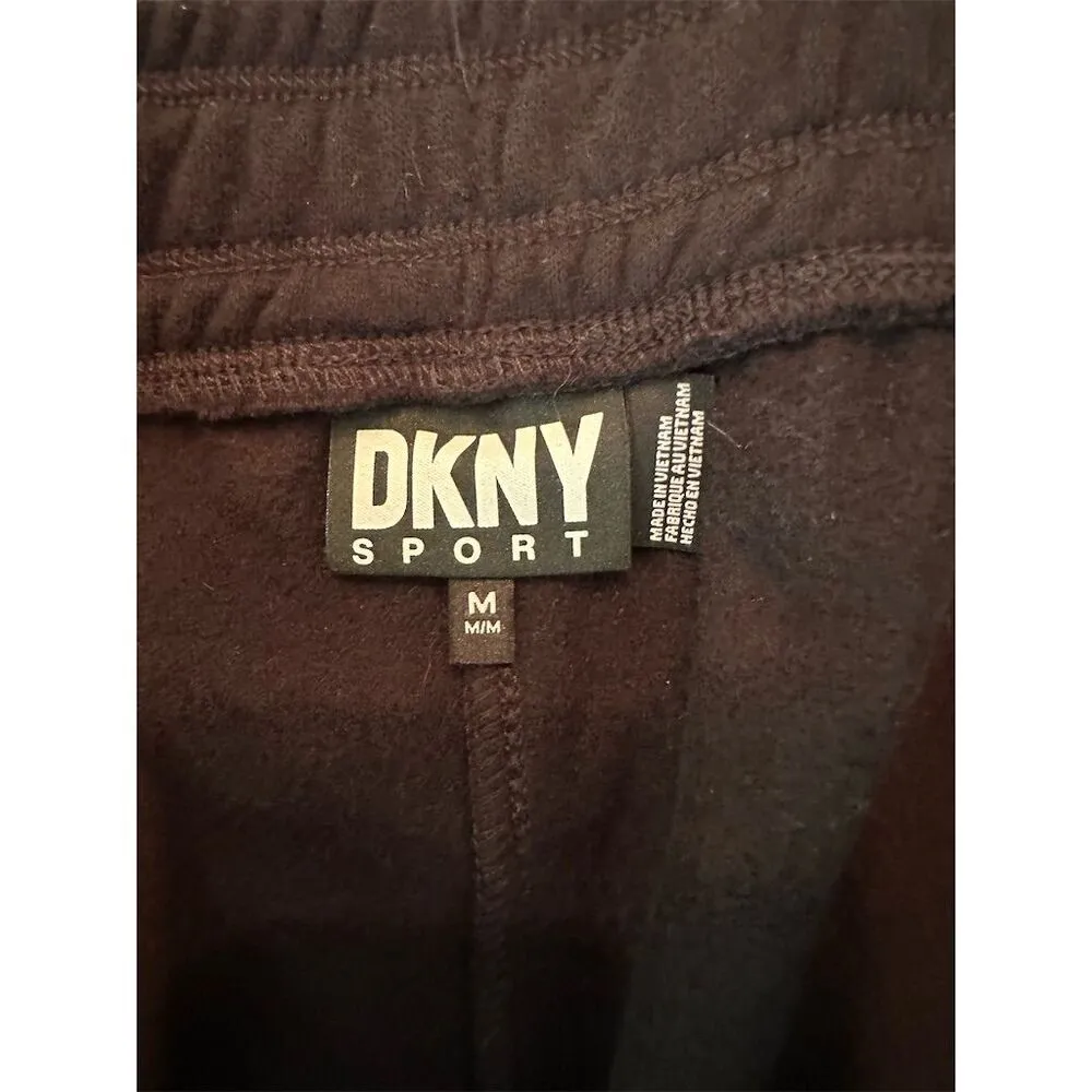 DKNY Sport Women's M Black Studded Sweatpants Casual Elastic Waist Size M - Image 11