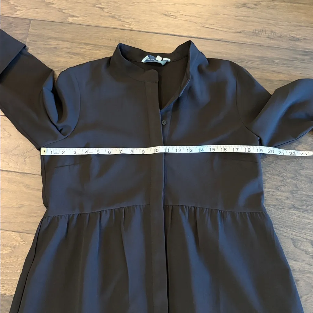 Tuckernuck Stretch Crepe Royal Shirt Dress With Pockets Sz M - Image 8
