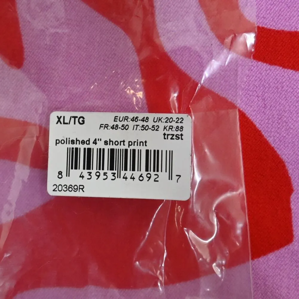 SPANX Womens XL On the Go Print 4-Inch Shorts in True Red Zebra Stripe NEW - Image 11