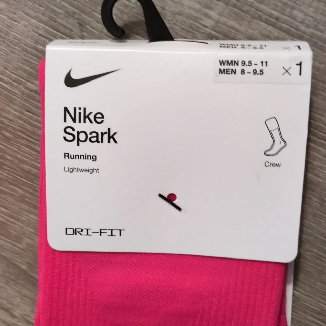 Nike Spark Pink Running Compression Socks Size 9.5-11 - Image 2