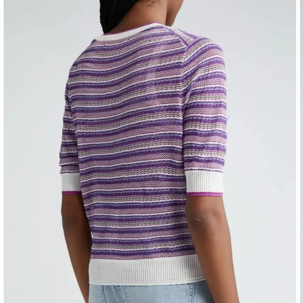 Veronica Beard Varia Mixed Stripe Cardigan Size L - Image 5