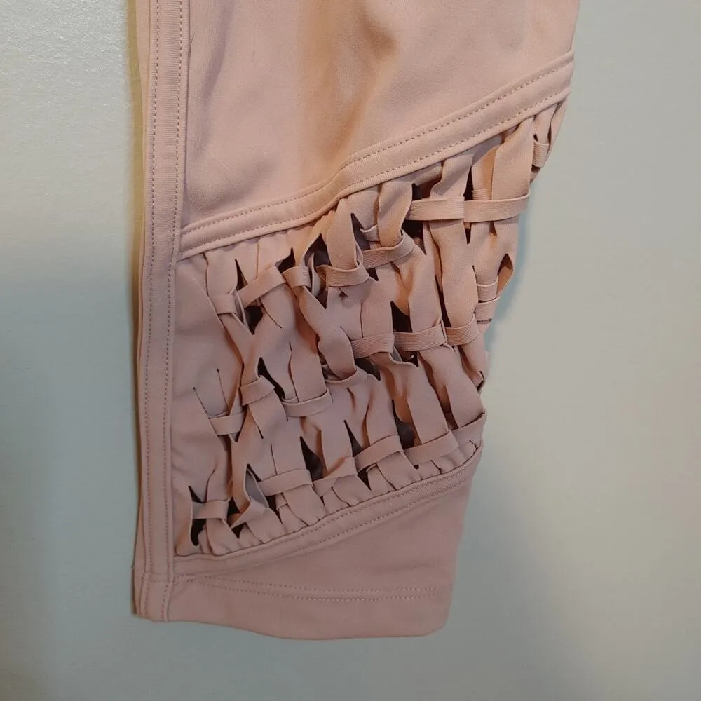 Free People FP Size Small S Revelation Pink Cut Out Detail Athletic Stretchy - Image 6