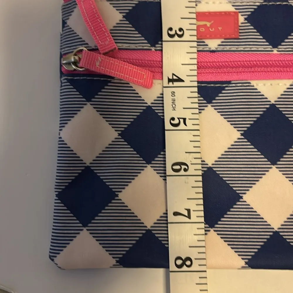 Scout Crossbody Bag Blue and Pink Gingham - Image 12