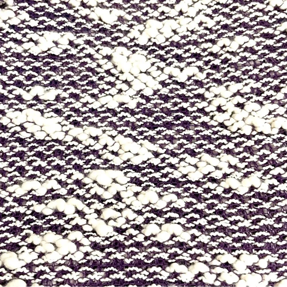 Fabletics Juliette Popcorn Pullover Sweater Purple Cream Nubby Knit Size Large - Image 8