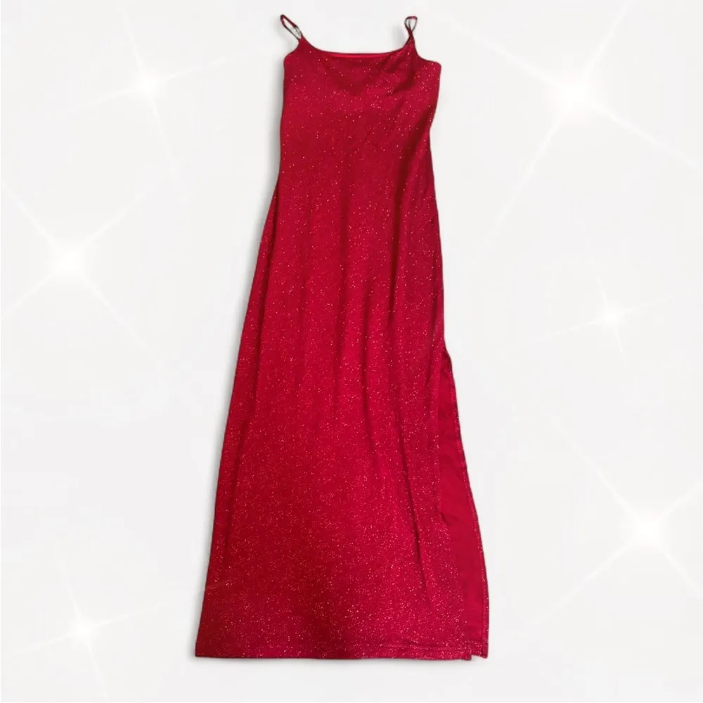BOGO City Triangles Vintage 90s Y2K Glitter Maxi Dress Red Size L - $40 -  From Kiana