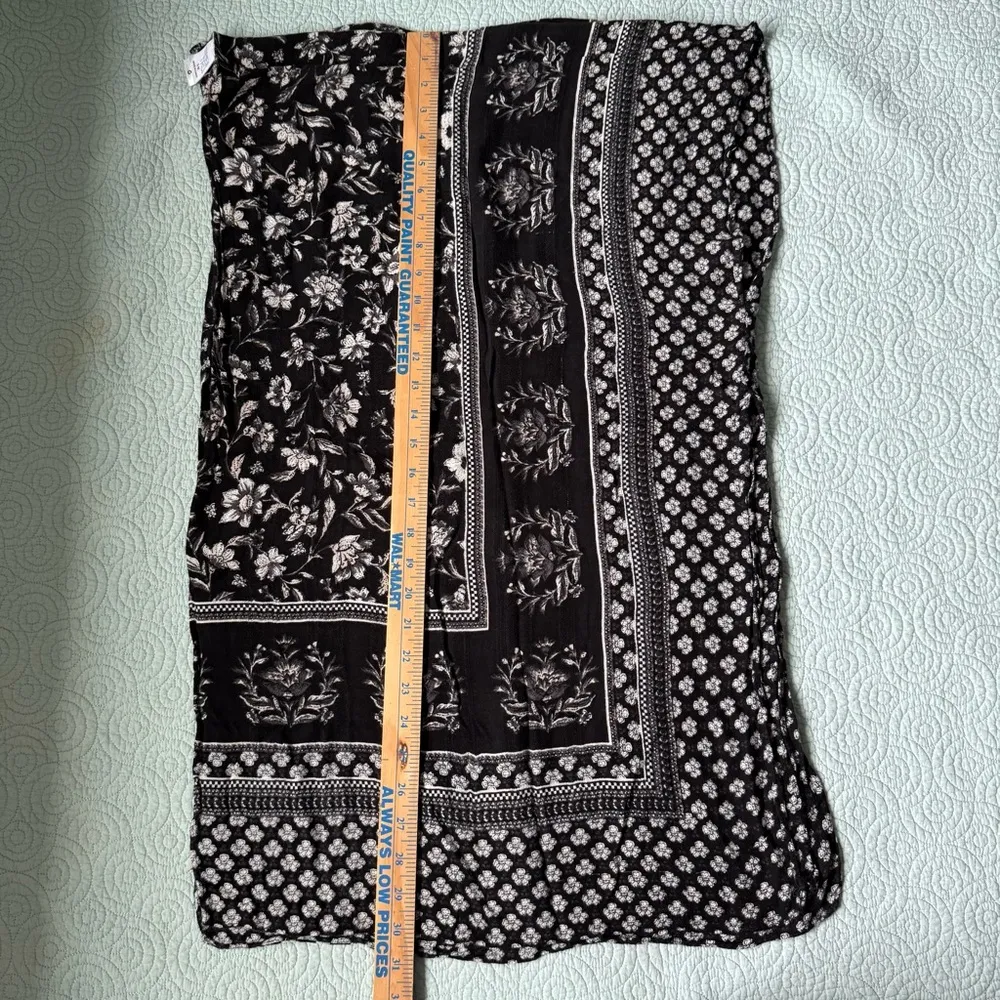 Black‎ and White Patterned Kimono Black Size M - Image 4