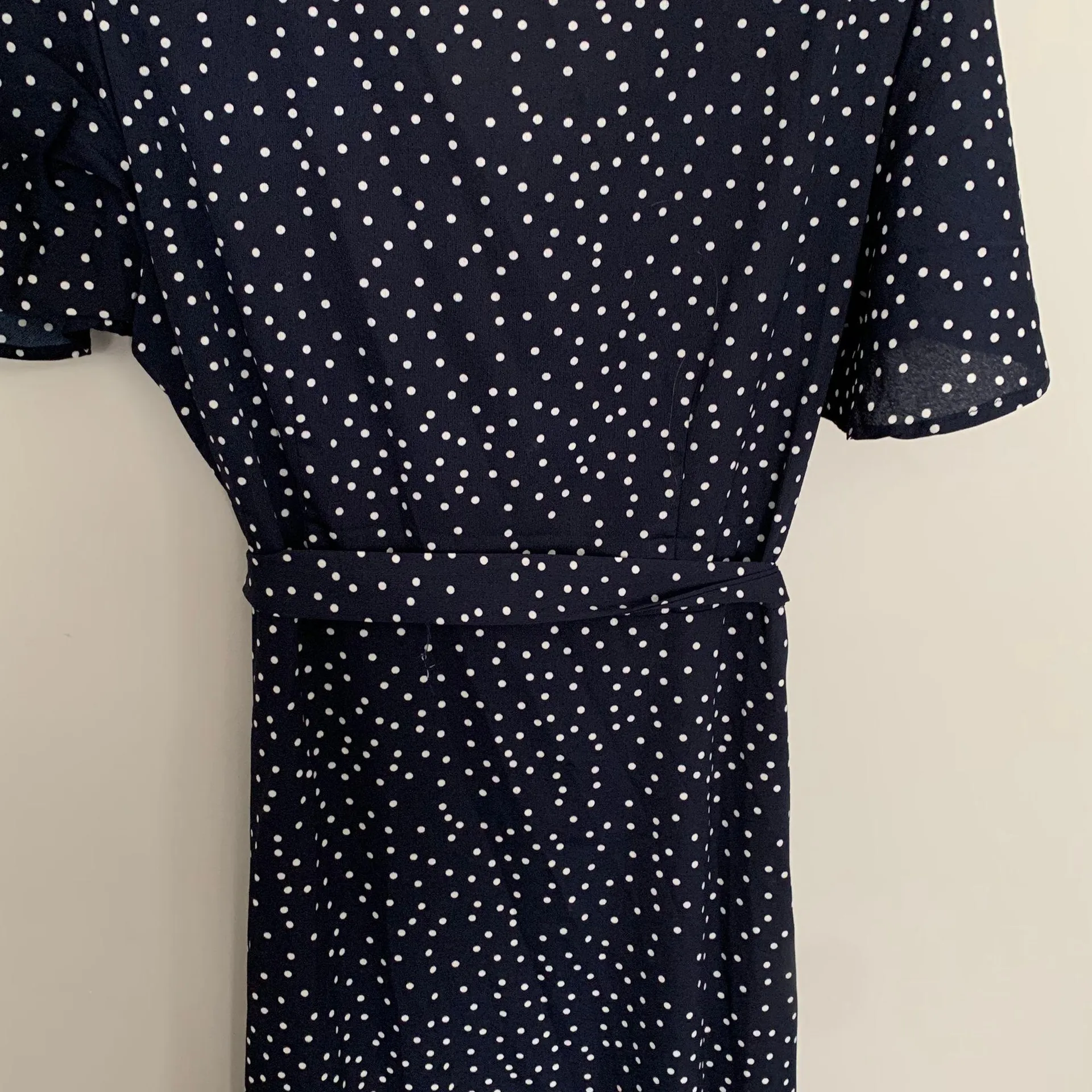 Navy And White Polka Dot Dress - Image 2