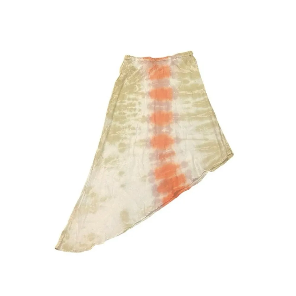 Young, Fabulous & Broke Skirt S Viscose Asymmetric Hem Marguax‎ Orange Y2K - Image 4