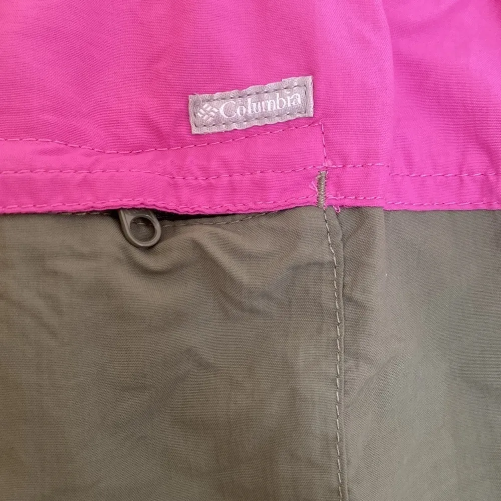 Columbia Omni block color olive & pink shorts size large - Image 5
