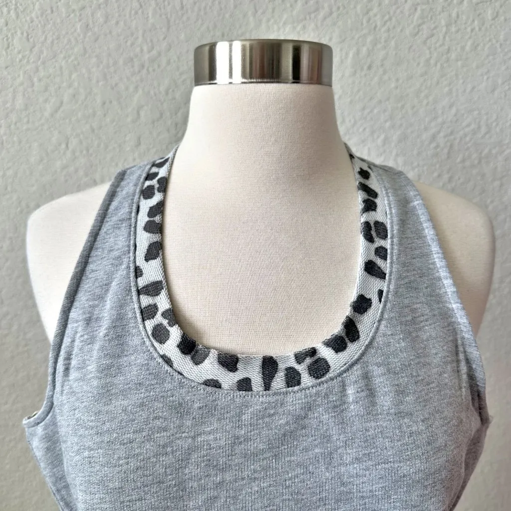 Cosabella Sterling Leopard Heathered Gray Tank - Image 4