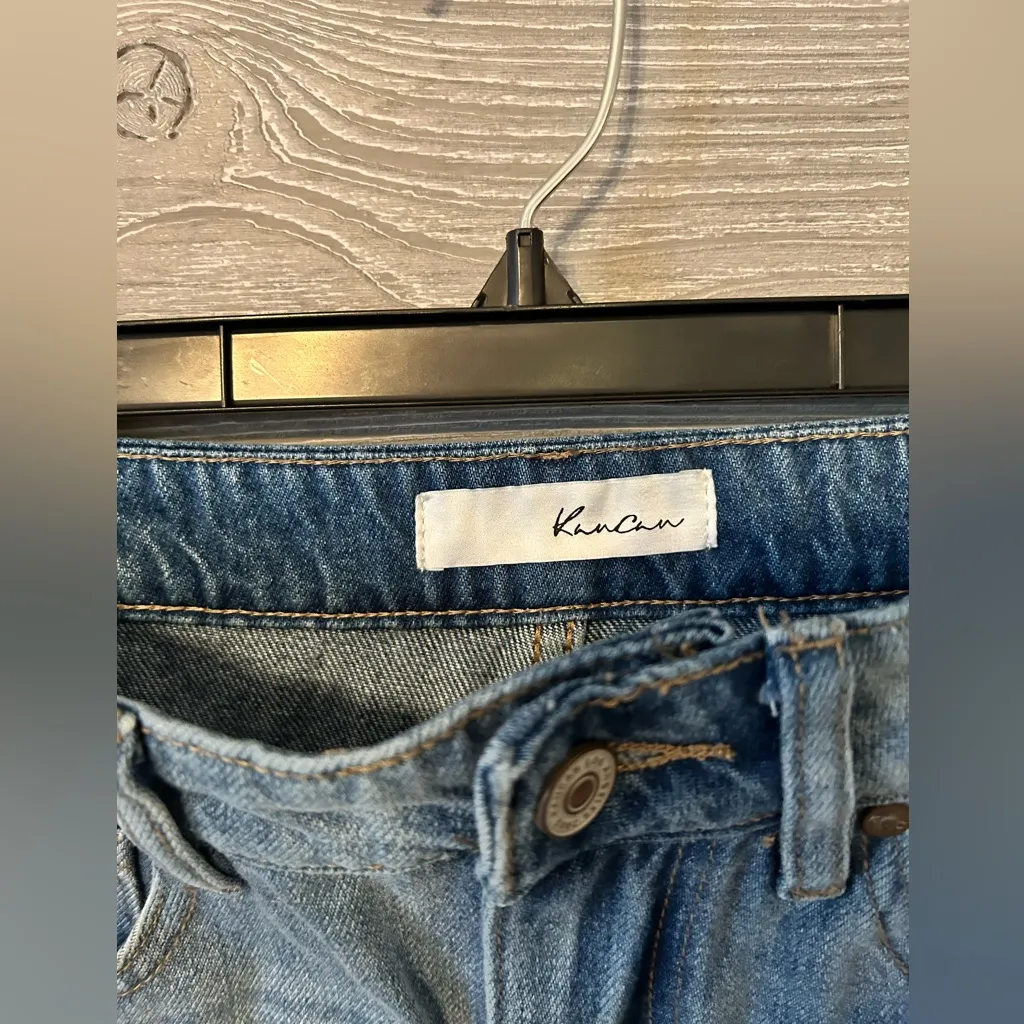 Kancan Frayed Bottom Mini Skirt size‎ small Blue - Image 2