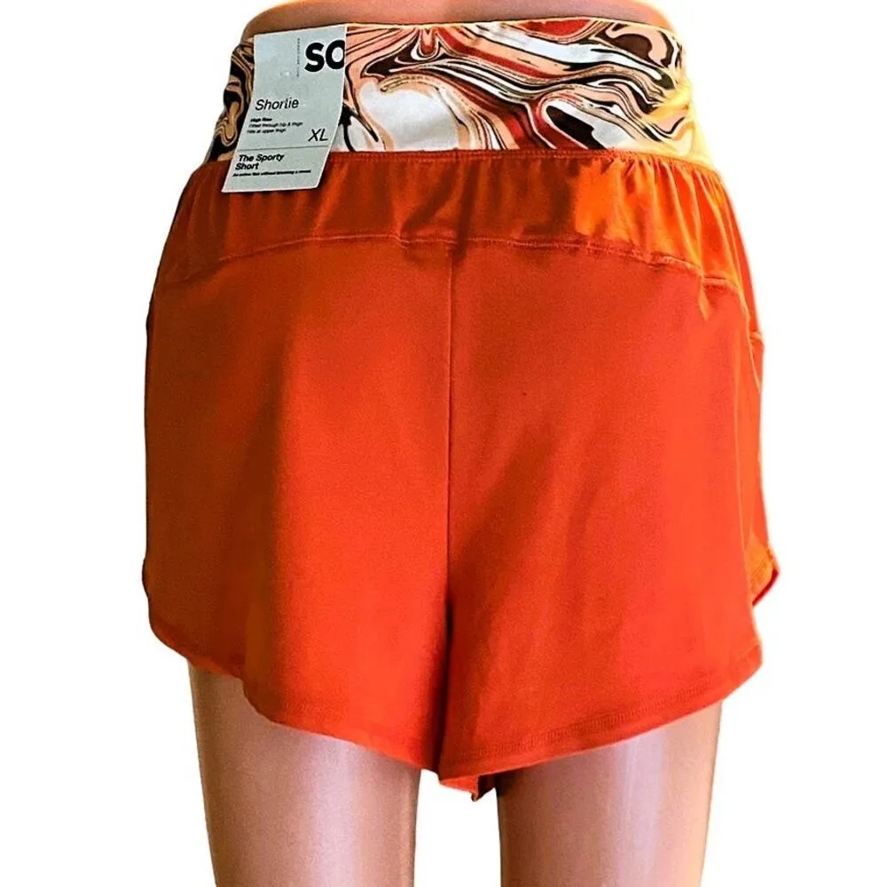 NWT- SO Cassie High Rise Running Activewear Shortie Shorts ~ Women's Size XL - Image 3