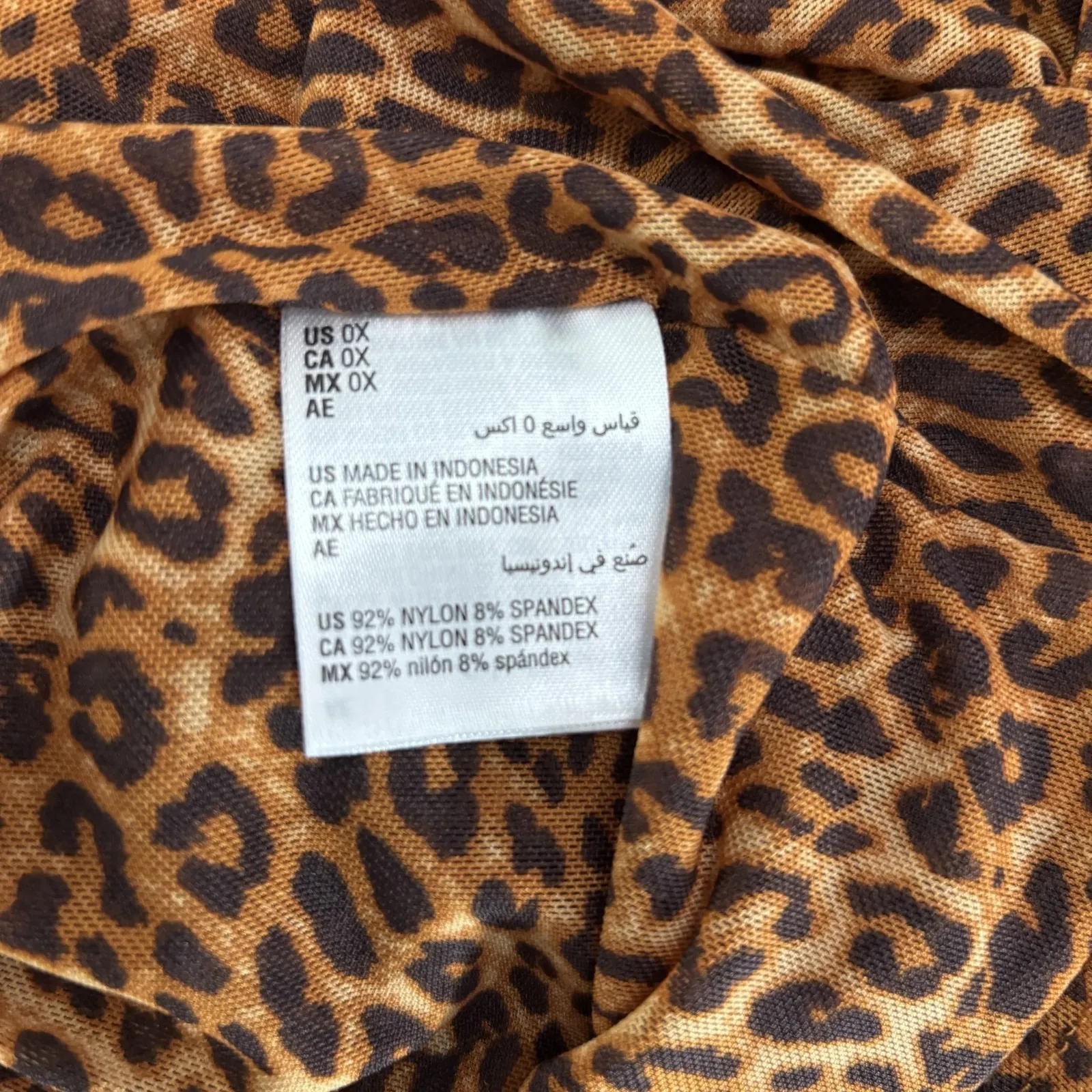 INC International Concepts Top Women 0X Brown Leopard Print Mesh Long Sleeve Y2K - Image 9