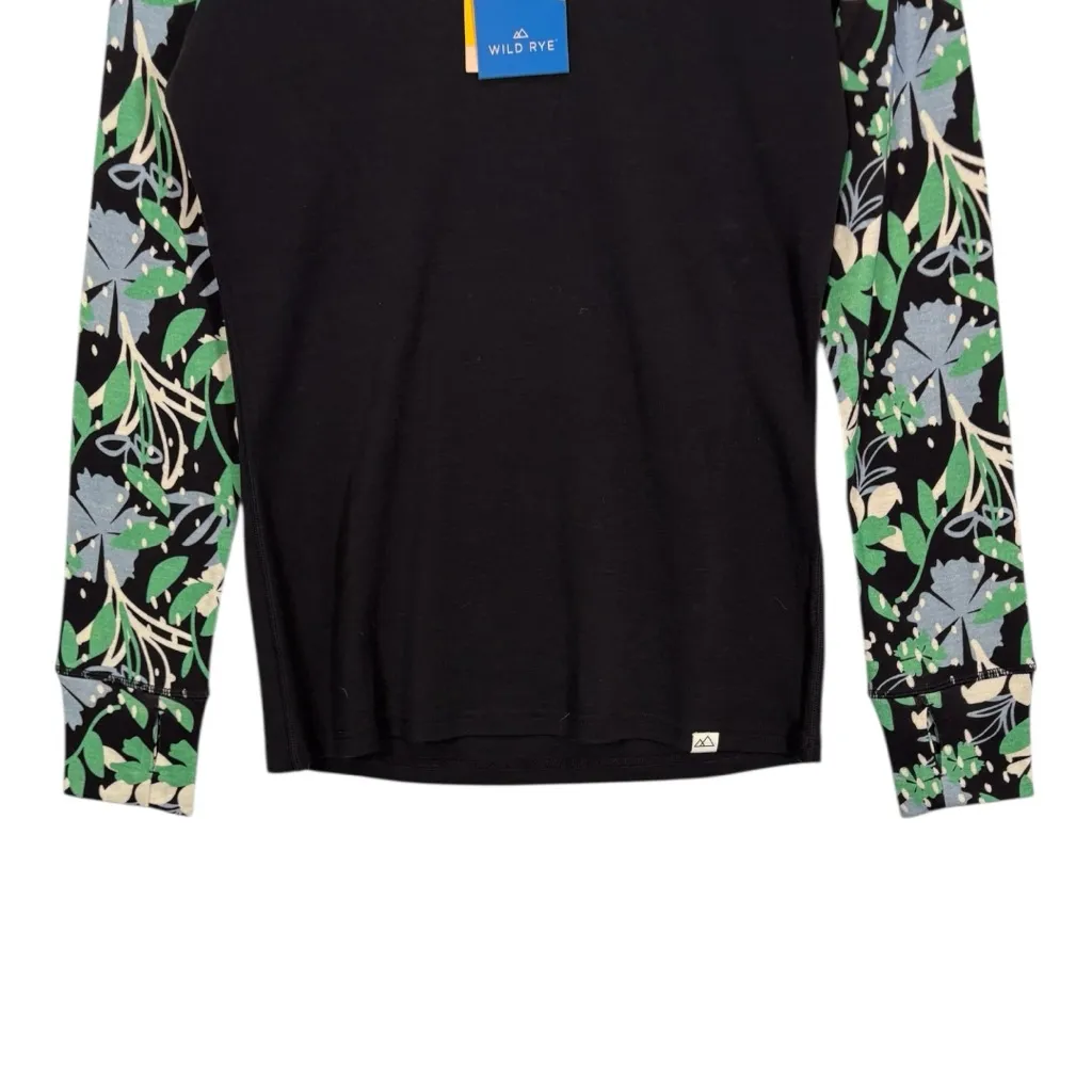 NEW Wild Rye Evie Raglan Base Layer Top Size 8 Black - Image 4