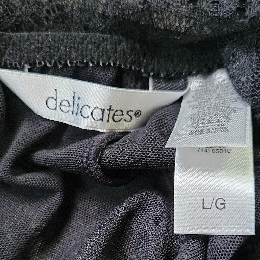 Delicates Vintage Black Lace Bustier Corset Size L - Image 6