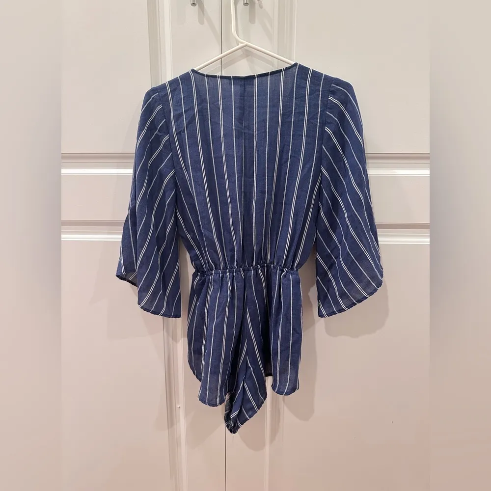 Lake Los Angeles Striped Romper Blue Size XS - Image 2