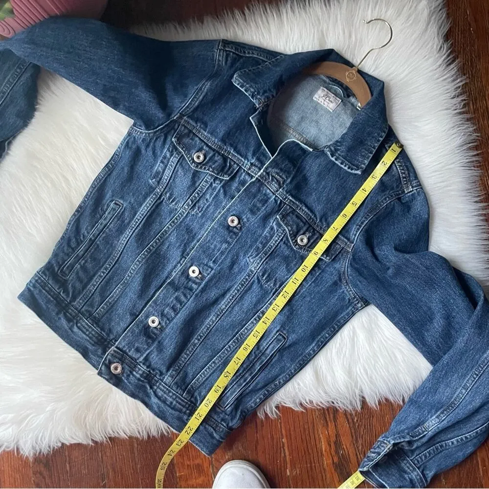 Jean Jacket Dark Wash Y2K 100% cotton - Image 5