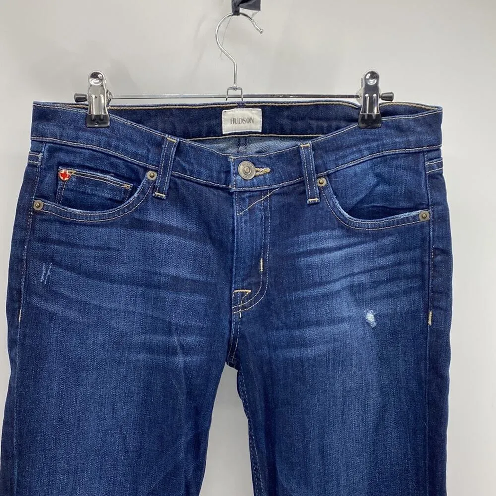 Hudson crop muse skinny with 5” cuff dark wash low rise size 29 western casual - Image 2
