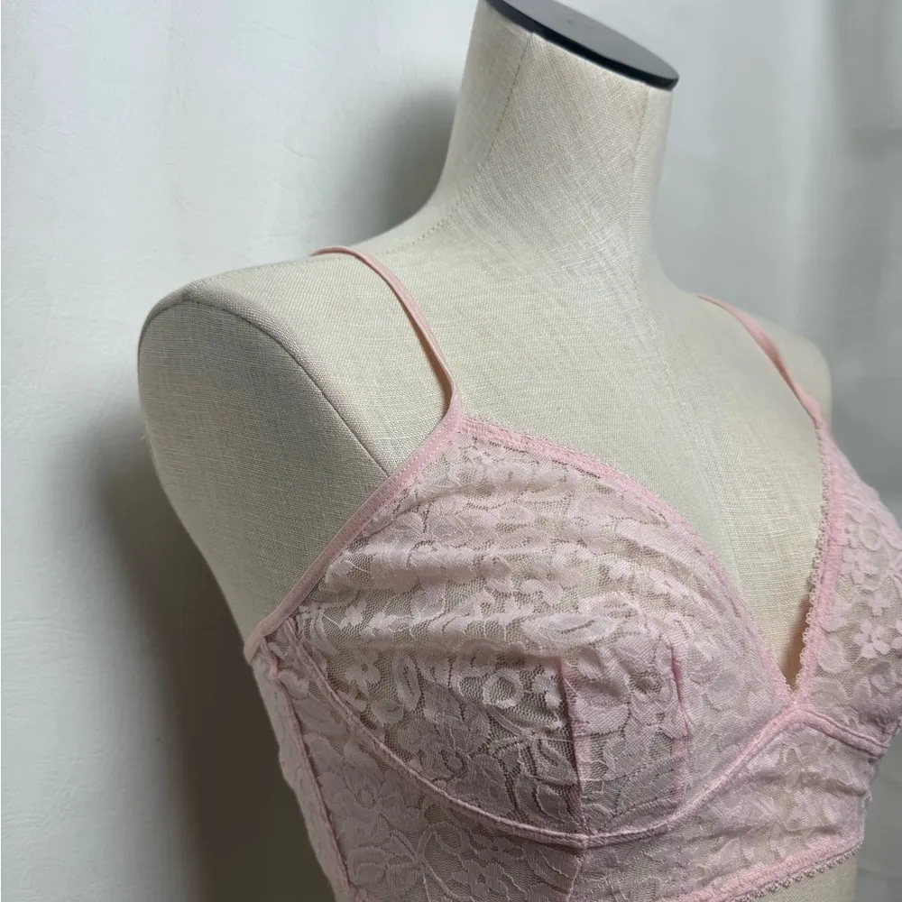 INC internal concepts intimates Lace Bralette Medium Marys rose NWT Pink - Image 3